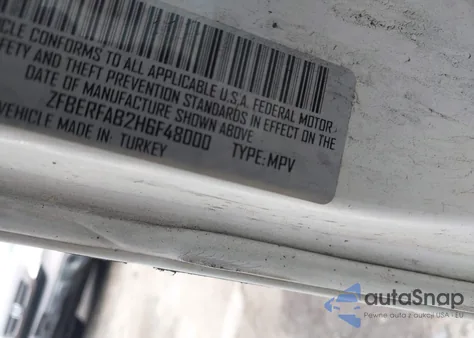 2017 Ram Promaster City Tradesman из США, поврежденный, VIN ZFBERFAB2H6F48000